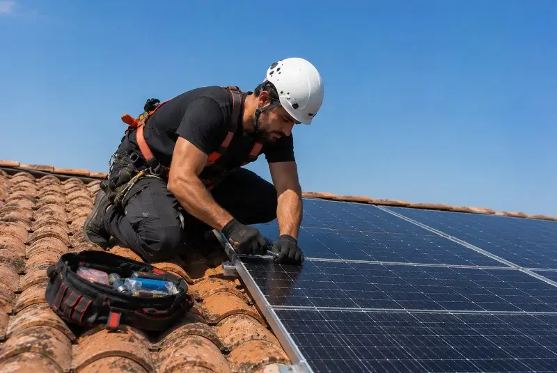 Maintenance et monitoring de panneaux solaires à Cérons
